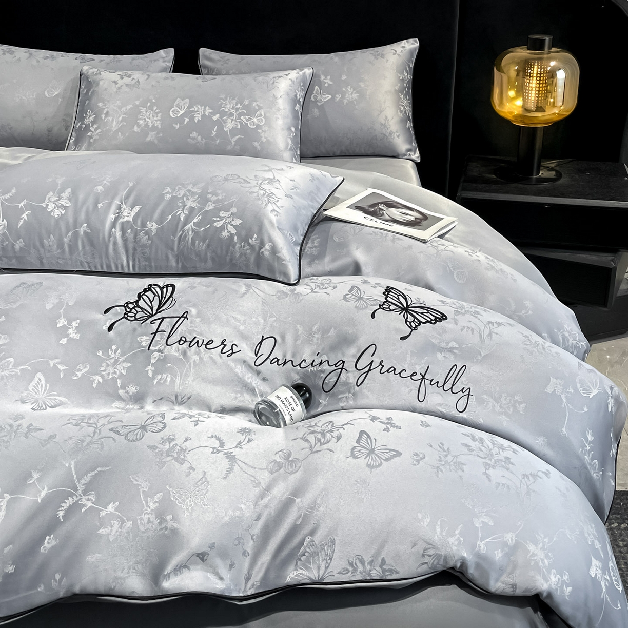 91家纺网 家纺一手货源 找家纺 （总）慕澄家纺 2026新款厚织亮丝提花刺绣水洗真丝四件套