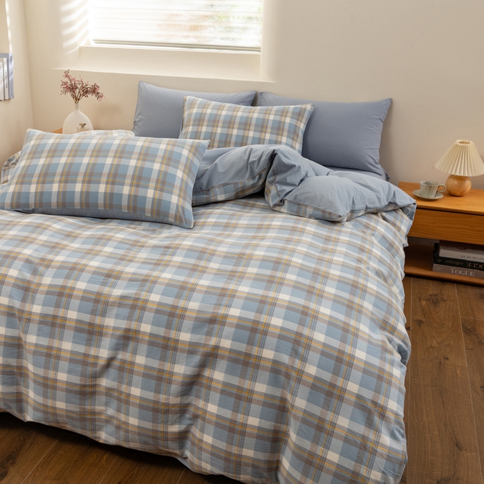 91家纺网 家纺一手货源 找家纺 （总）居美良品 2026新款100%全棉色织水洗棉被套A类纯棉被罩单品被套被套单件