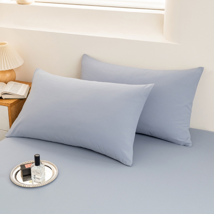 91家纺网 家纺一手货源 找家纺 居美良品 2026新款100%全棉色织水洗棉被套A类纯棉被罩单品被套被套单件 静雅-蓝