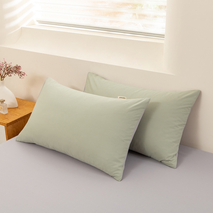 91家纺网 家纺一手货源 找家纺 居美良品 2026新款100%全棉色织水洗棉被套A类纯棉被罩单品被套被套单件 松绿-灰