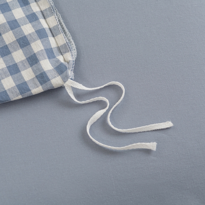 91家纺网 家纺一手货源 找家纺 居美良品 2026新款100%全棉色织水洗棉被套A类纯棉被罩单品被套被套单件 蓝小格