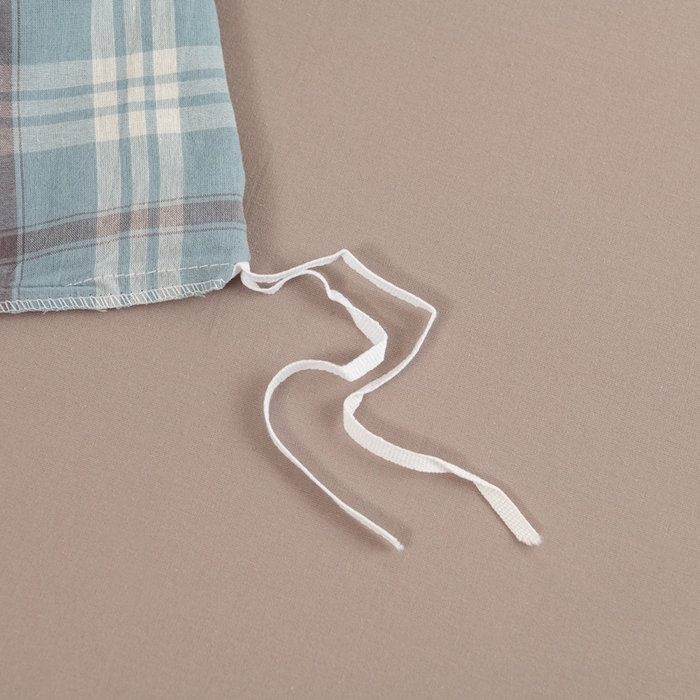 91家纺网 家纺一手货源 找家纺 居美良品 2026新款100%全棉色织水洗棉被套A类纯棉被罩单品被套被套单件 迷雾-蓝