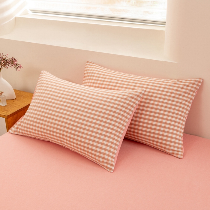 91家纺网 家纺一手货源 找家纺 居美良品 2026新款100%全棉色织水洗棉被套A类纯棉被罩单品被套被套单件 米咖小格