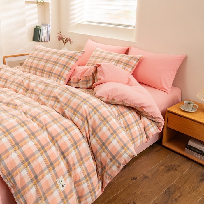 91家纺网 家纺一手货源 找家纺 居美良品 2026新款100%全棉色织水洗棉被套A类纯棉被罩单品被套被套单件 静雅-玉