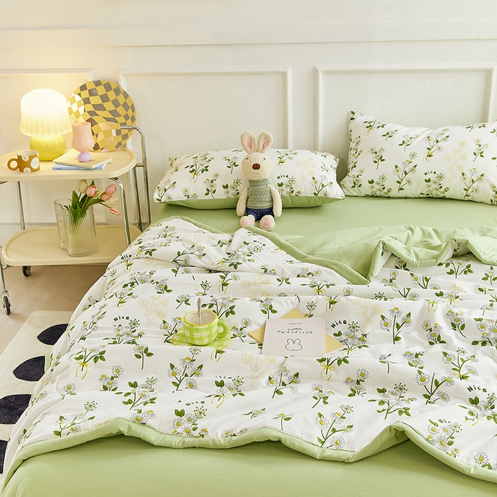 91家纺网 家纺一手货源 找家纺 （总）卡斯诺家纺馆 2026新款水洗棉麻双层纱夏被夏凉被空调被