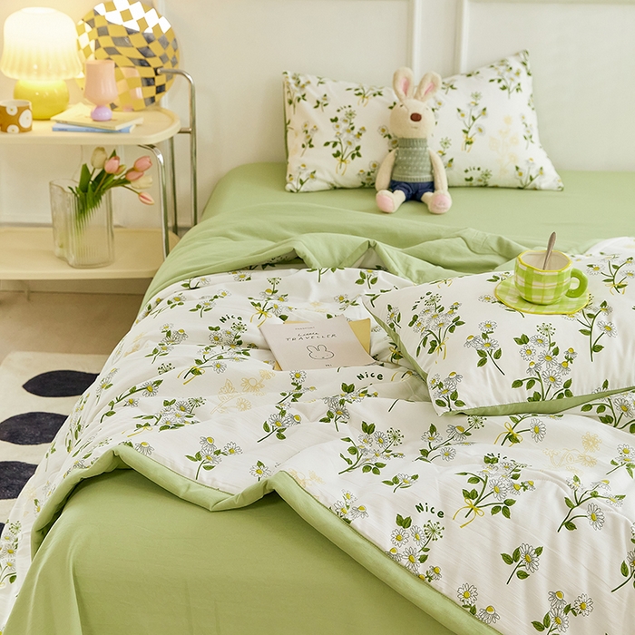 91家纺网 家纺一手货源 找家纺 （总）卡斯诺家纺馆 2026新款水洗棉麻双层纱夏被夏凉被空调被