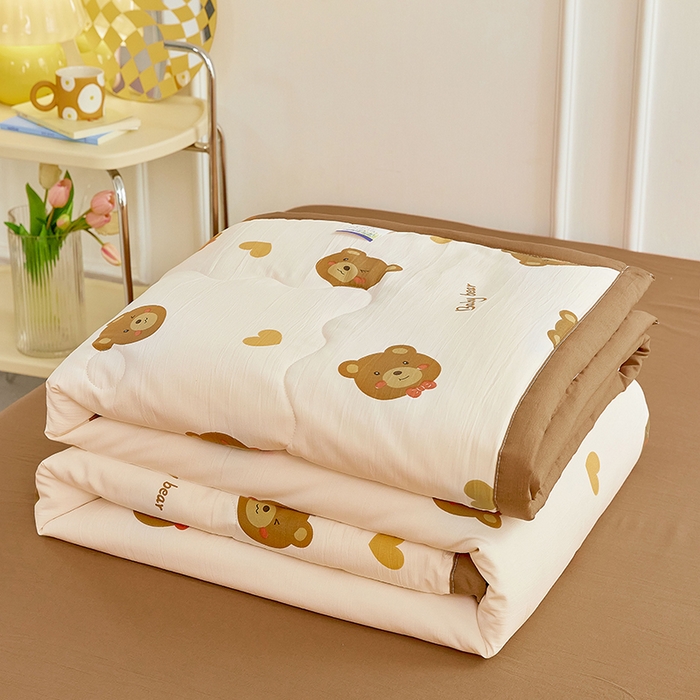 91家纺网 家纺一手货源 找家纺 （总）卡斯诺家纺馆 2026新款水洗棉麻双层纱夏被夏凉被空调被