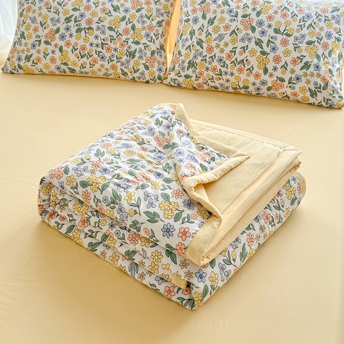 91家纺网 家纺一手货源 找家纺 （总）卡斯诺家纺馆 2026新款水洗棉麻双层纱夏被夏凉被空调被