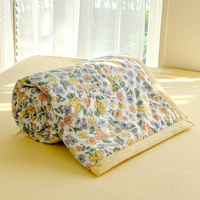 91家纺网 家纺一手货源 找家纺 卡斯诺家纺馆 2026新款水洗棉麻双层纱夏被夏凉被空调被 魅影