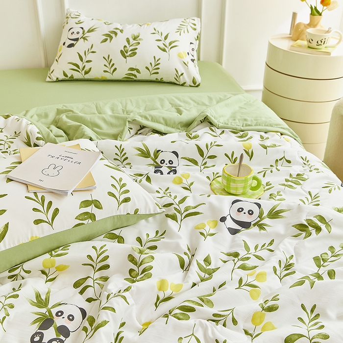 91家纺网 家纺一手货源 找家纺 卡斯诺家纺馆 2026新款水洗棉麻双层纱夏被夏凉被空调被 惜颜