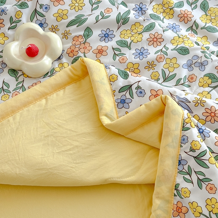 91家纺网 家纺一手货源 找家纺 卡斯诺家纺馆 2026新款水洗棉麻双层纱夏被夏凉被空调被 魅影