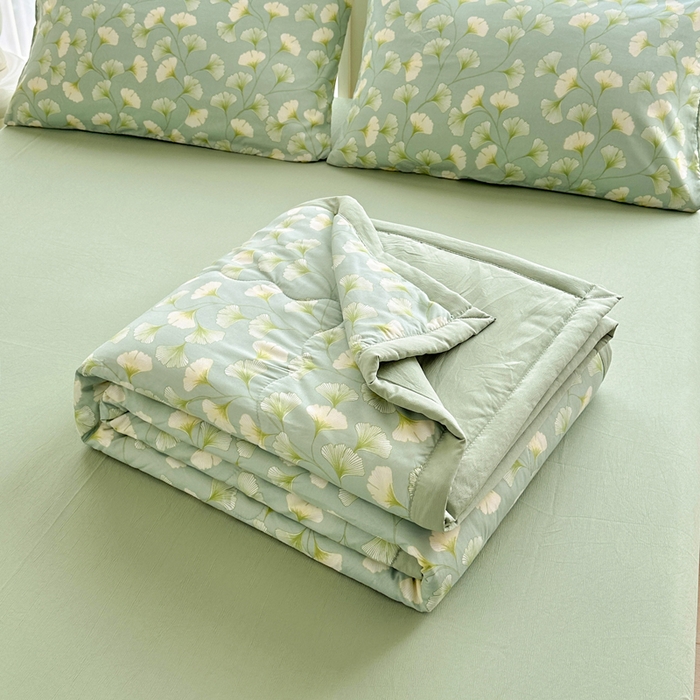 卡斯诺家纺馆 2026新款水洗棉麻双层纱夏被夏凉被空调被 剪影