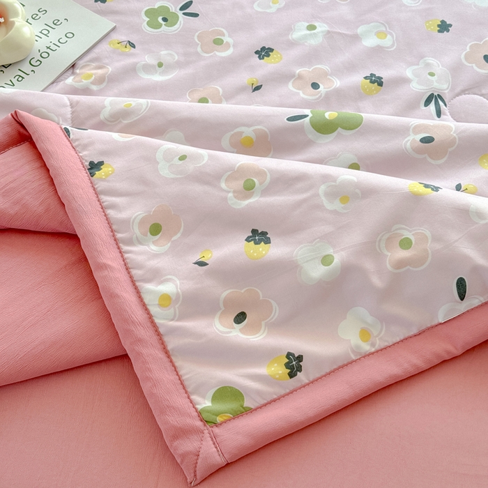 91家纺网 家纺一手货源 找家纺 卡斯诺家纺馆 2026新款水洗棉麻双层纱夏被夏凉被空调被 采薇