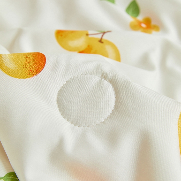 91家纺网 家纺一手货源 找家纺 卡斯诺家纺馆 2026新款水洗棉麻双层纱夏被夏凉被空调被 橙意满满