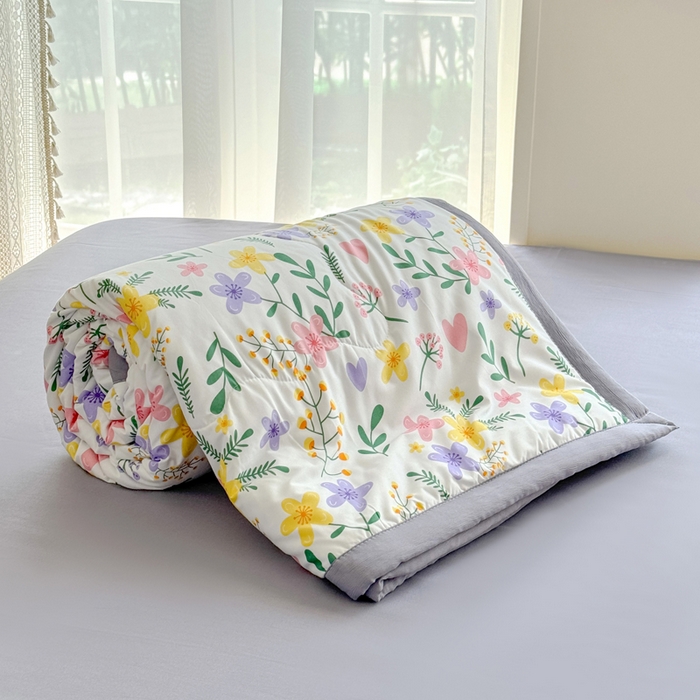 91家纺网 家纺一手货源 找家纺 卡斯诺家纺馆 2026新款水洗棉麻双层纱夏被夏凉被空调被 沉香