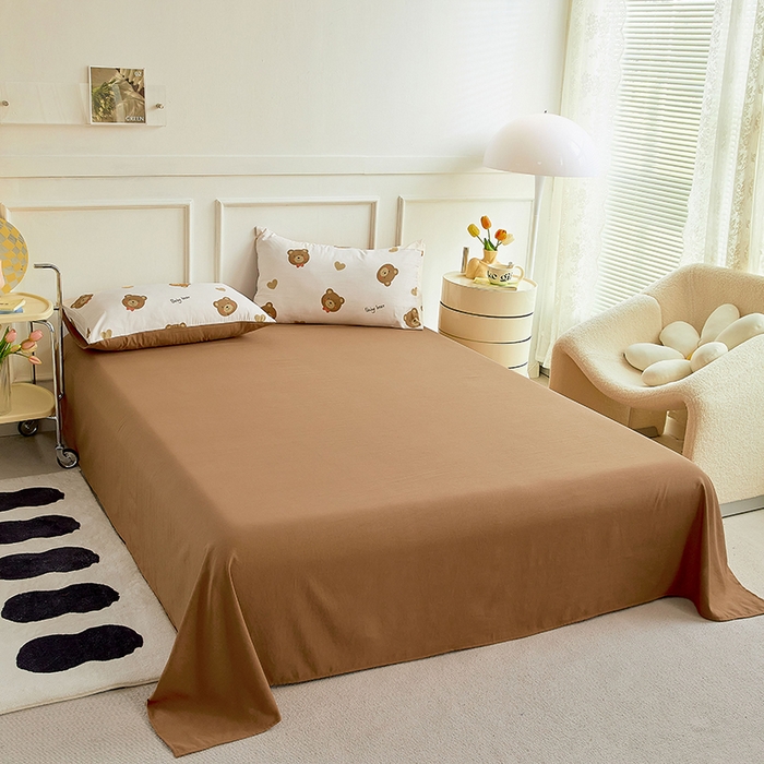 91家纺网 家纺一手货源 找家纺 卡斯诺家纺馆 2026新款水洗棉麻双层纱夏被夏凉被空调被 暖心熊