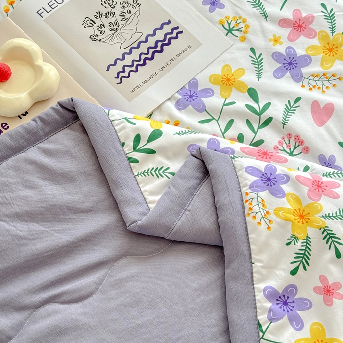 91家纺网 家纺一手货源 找家纺 卡斯诺家纺馆 2026新款水洗棉麻双层纱夏被夏凉被空调被 沉香