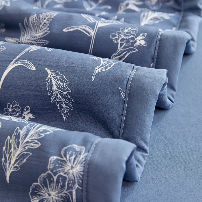 91家纺网 家纺一手货源 找家纺 卡斯诺家纺馆 2026新款水洗棉麻双层纱夏被夏凉被空调被 暗香