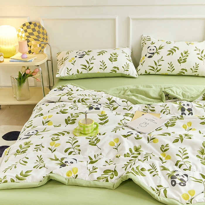 91家纺网 家纺一手货源 找家纺 卡斯诺家纺馆 2026新款水洗棉麻双层纱夏被夏凉被空调被 惜颜