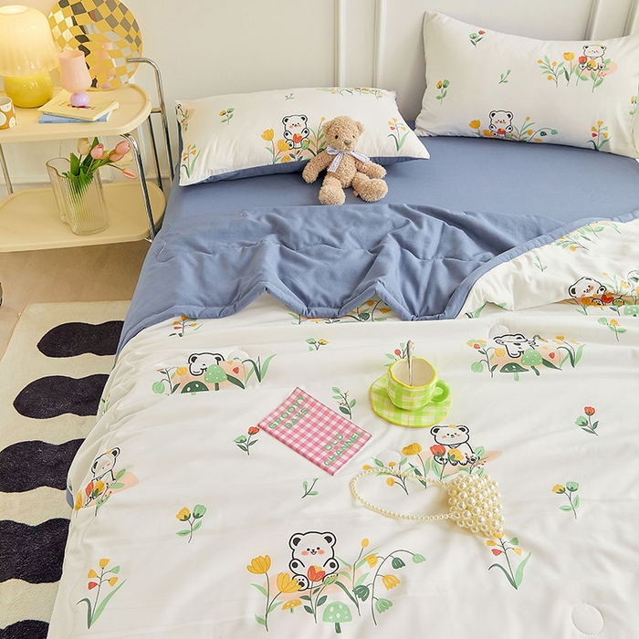 91家纺网 家纺一手货源 找家纺 卡斯诺家纺馆 2026新款水洗棉麻双层纱夏被夏凉被空调被 如沐春风