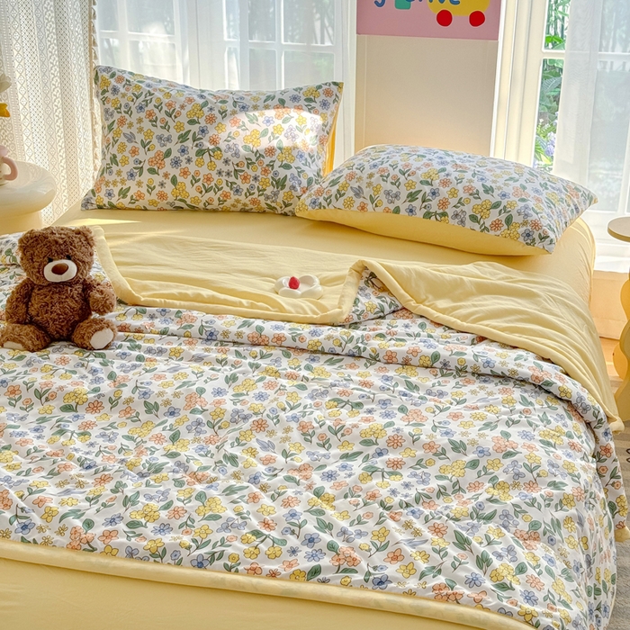 91家纺网 家纺一手货源 找家纺 卡斯诺家纺馆 2026新款水洗棉麻双层纱夏被夏凉被空调被 魅影