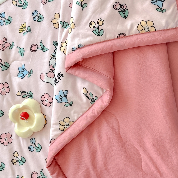 91家纺网 家纺一手货源 找家纺 卡斯诺家纺馆 2026新款水洗棉麻双层纱夏被夏凉被空调被 眷恋