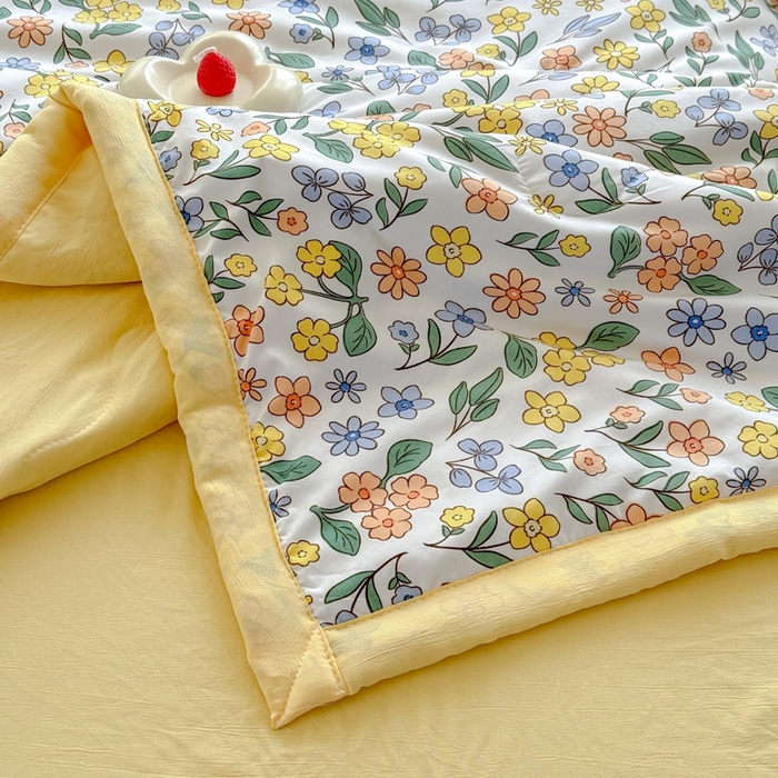 91家纺网 家纺一手货源 找家纺 卡斯诺家纺馆 2026新款水洗棉麻双层纱夏被夏凉被空调被 魅影