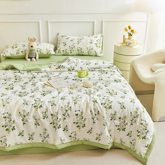 91家纺网 家纺一手货源 找家纺 （总）卡斯诺家纺馆 2026新款水洗棉麻双层纱夏被夏凉被空调被