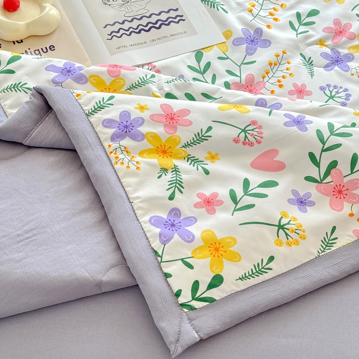 91家纺网 家纺一手货源 找家纺 卡斯诺家纺馆 2026新款水洗棉麻双层纱夏被夏凉被空调被 沉香