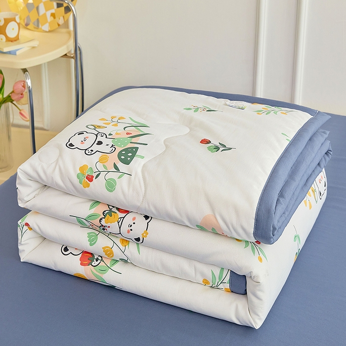 卡斯诺家纺馆 2026新款水洗棉麻双层纱夏被夏凉被空调被 如沐春风