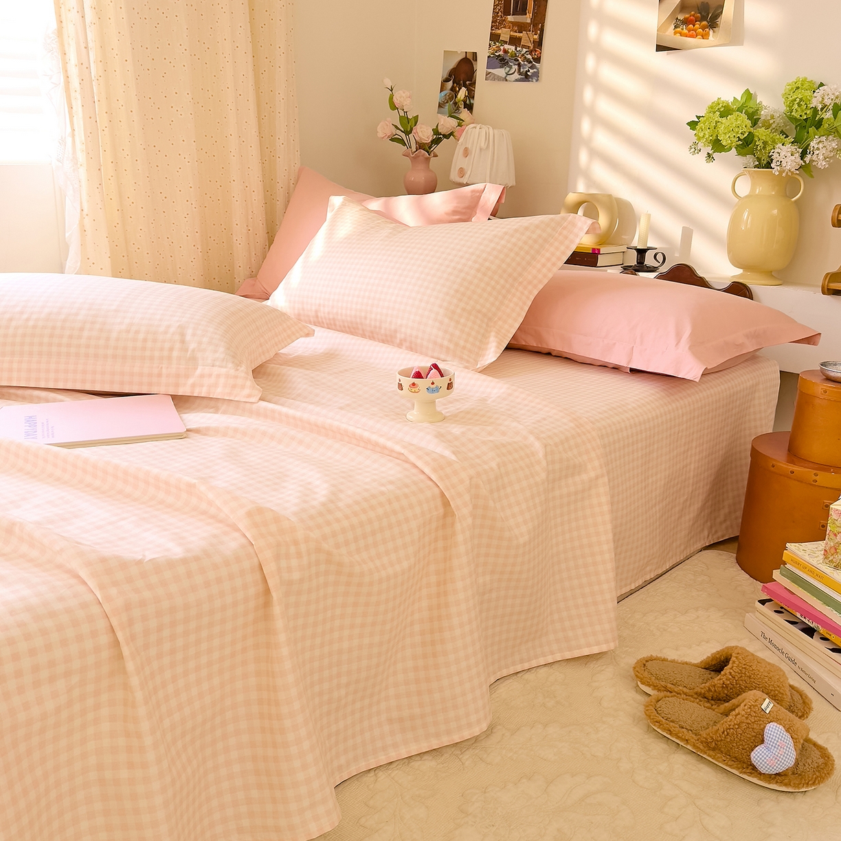 91家纺网 家纺一手货源 找家纺 （总）DoDo 兜兜 2026年全棉纯棉ins风小清新单品床单 床单单件