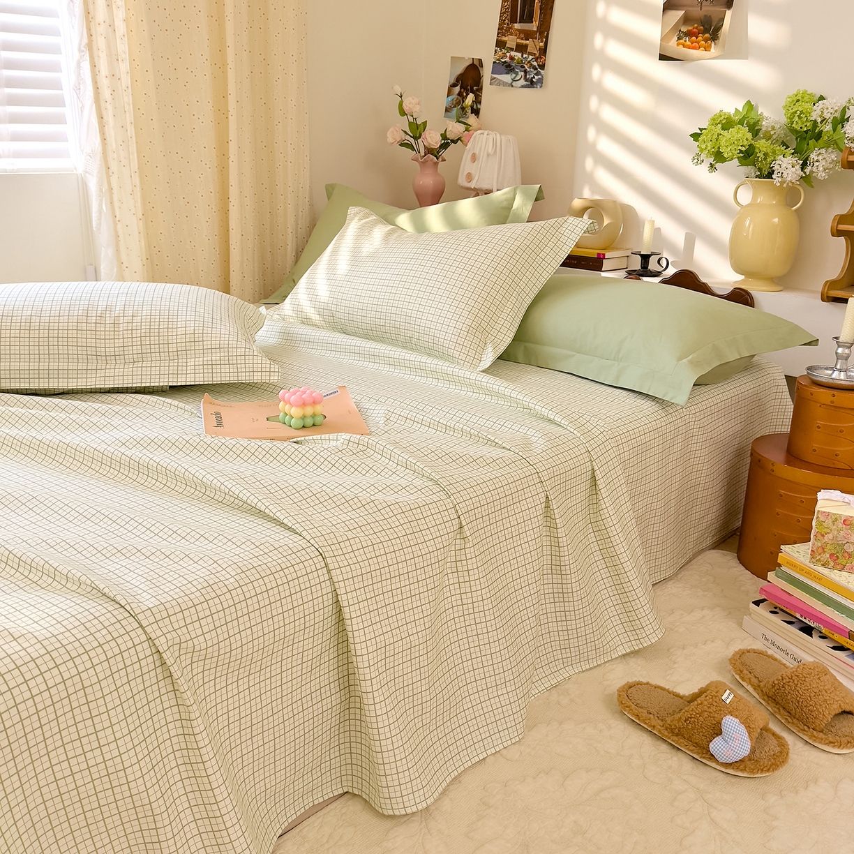 91家纺网 家纺一手货源 找家纺 （总）DoDo 兜兜 2026年全棉纯棉ins风小清新单品床单 床单单件