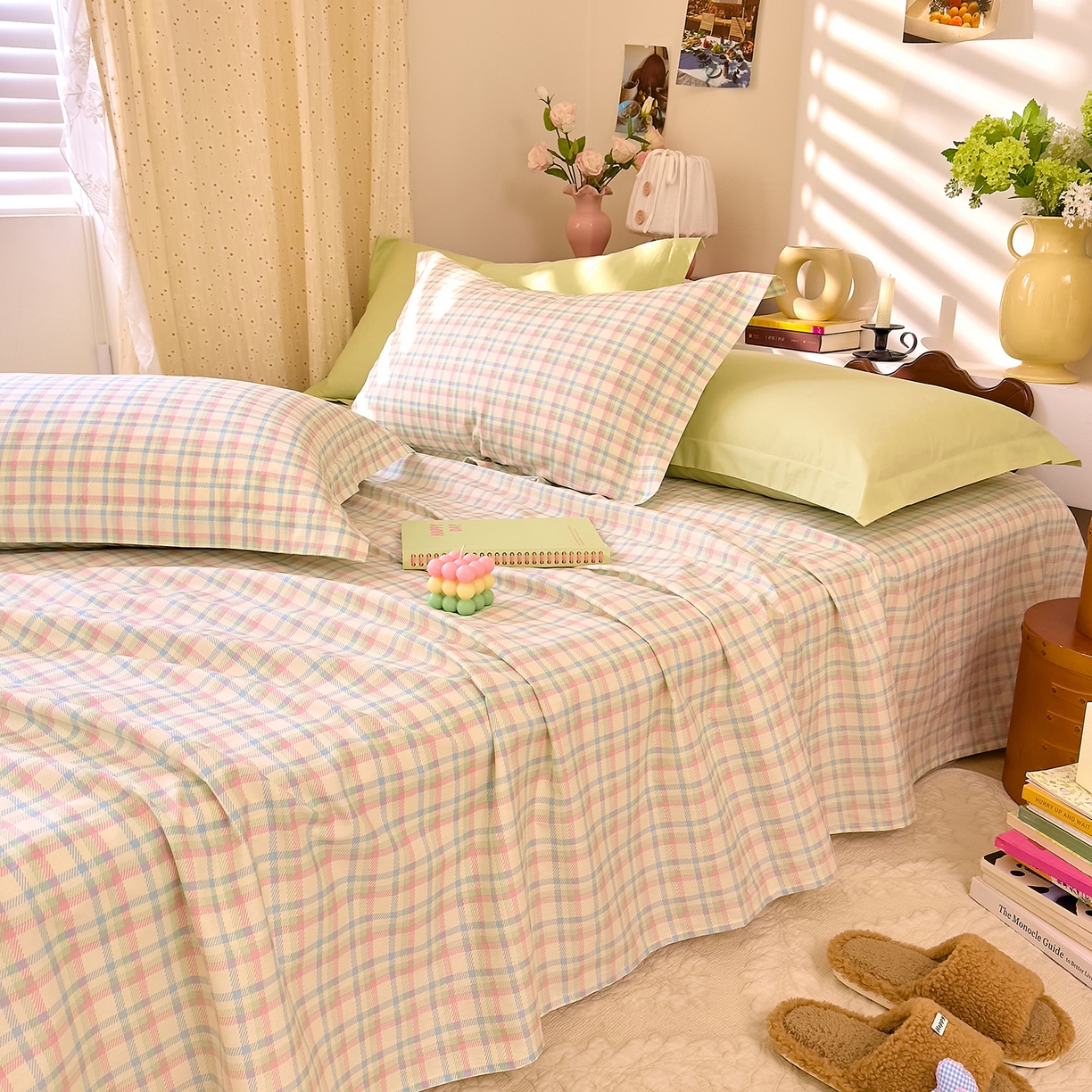 91家纺网 家纺一手货源 找家纺 （总）DoDo 兜兜 2026年全棉纯棉ins风小清新单品床单 床单单件