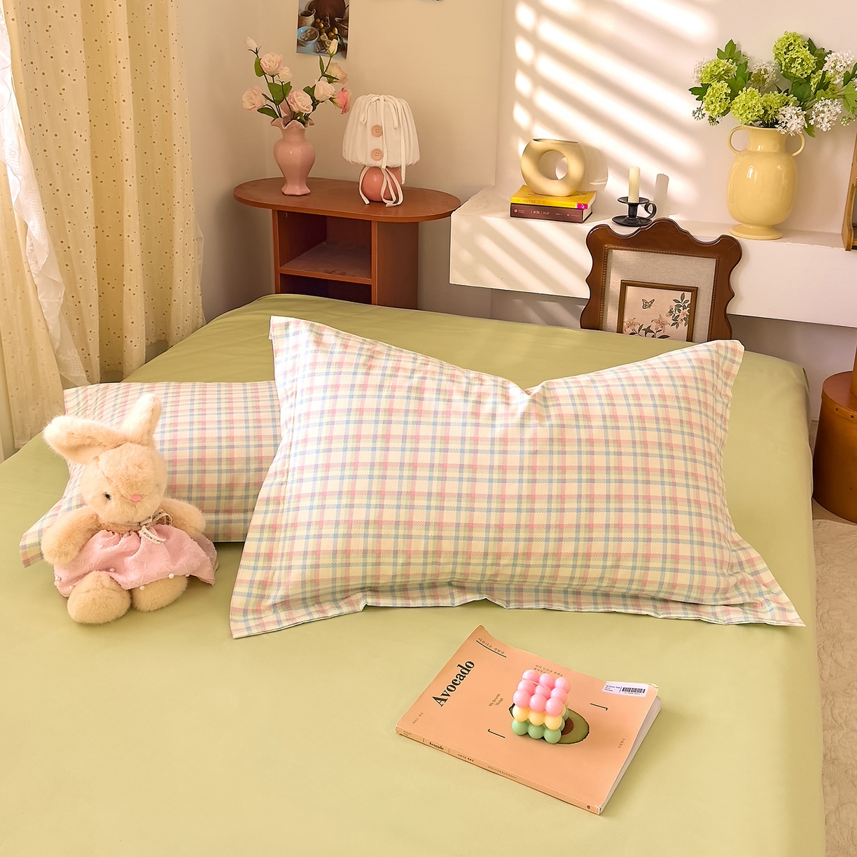 91家纺网 家纺一手货源 找家纺 DoDo 兜兜 2026年全棉纯棉ins风小清新单品床单 床单单件 彩虹奶盖