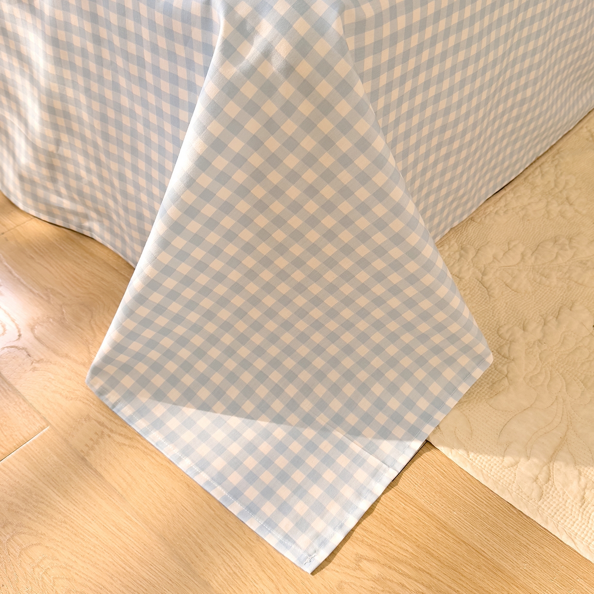 91家纺网 家纺一手货源 找家纺 DoDo 兜兜 2026年全棉纯棉ins风小清新单品床单 床单单件 晴空奶盖