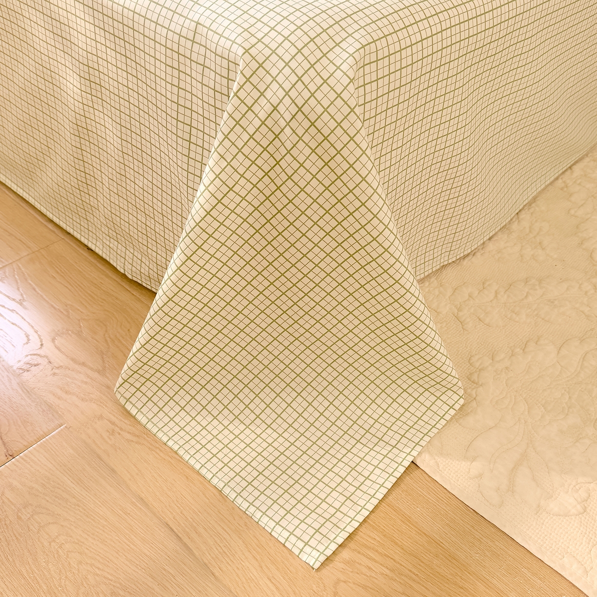 91家纺网 家纺一手货源 找家纺 DoDo 兜兜 2026年全棉纯棉ins风小清新单品床单 床单单件 青提奶盖