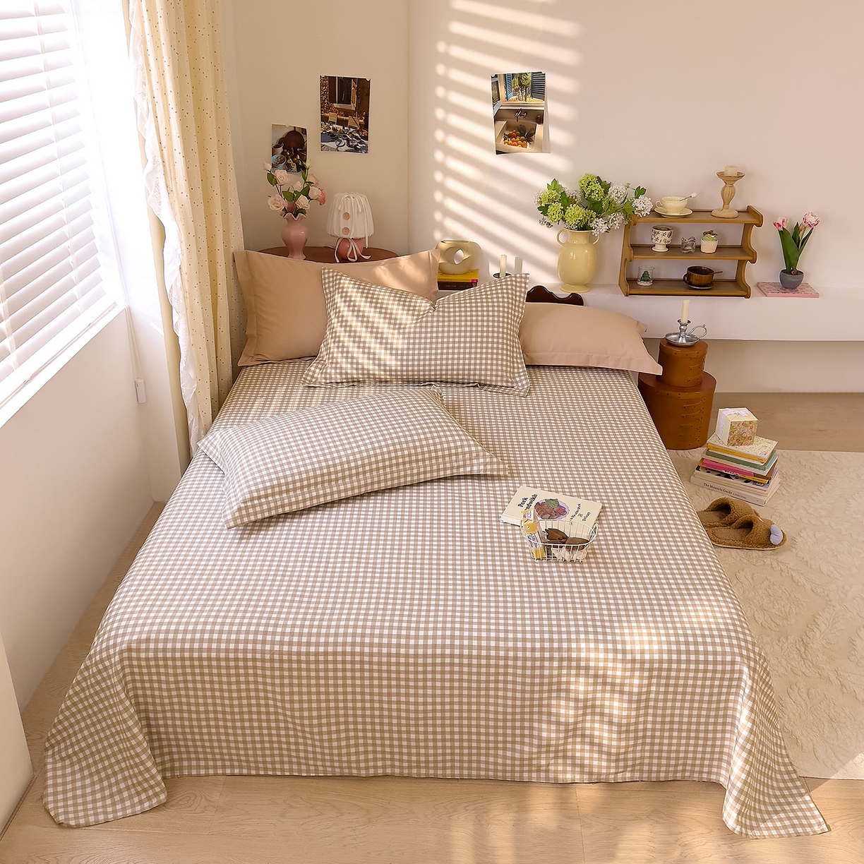 91家纺网 家纺一手货源 找家纺 DoDo 兜兜 2026年全棉纯棉ins风小清新单品床单 床单单件 太妃奶盖