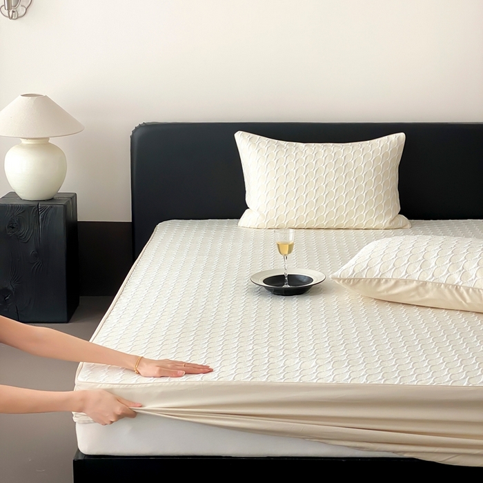 91家纺网 家纺一手货源 找家纺 赫帛 2025春夏新款日本ICE 3D Max进口冷感软凉席空调席 鎏金-黄