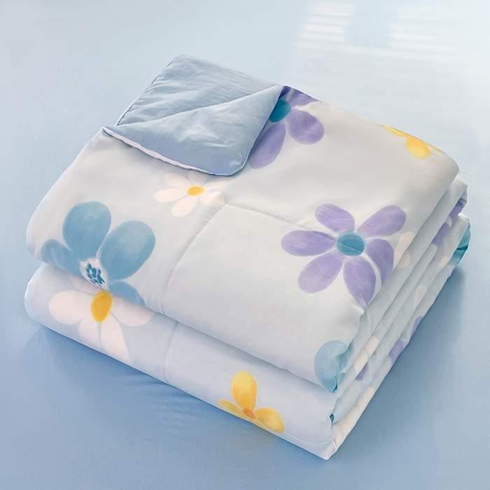 91家纺网 家纺一手货源 找家纺 卡斯诺家纺馆 2026新款水洗云朵棉夏被夏凉被空调被 初夏花语