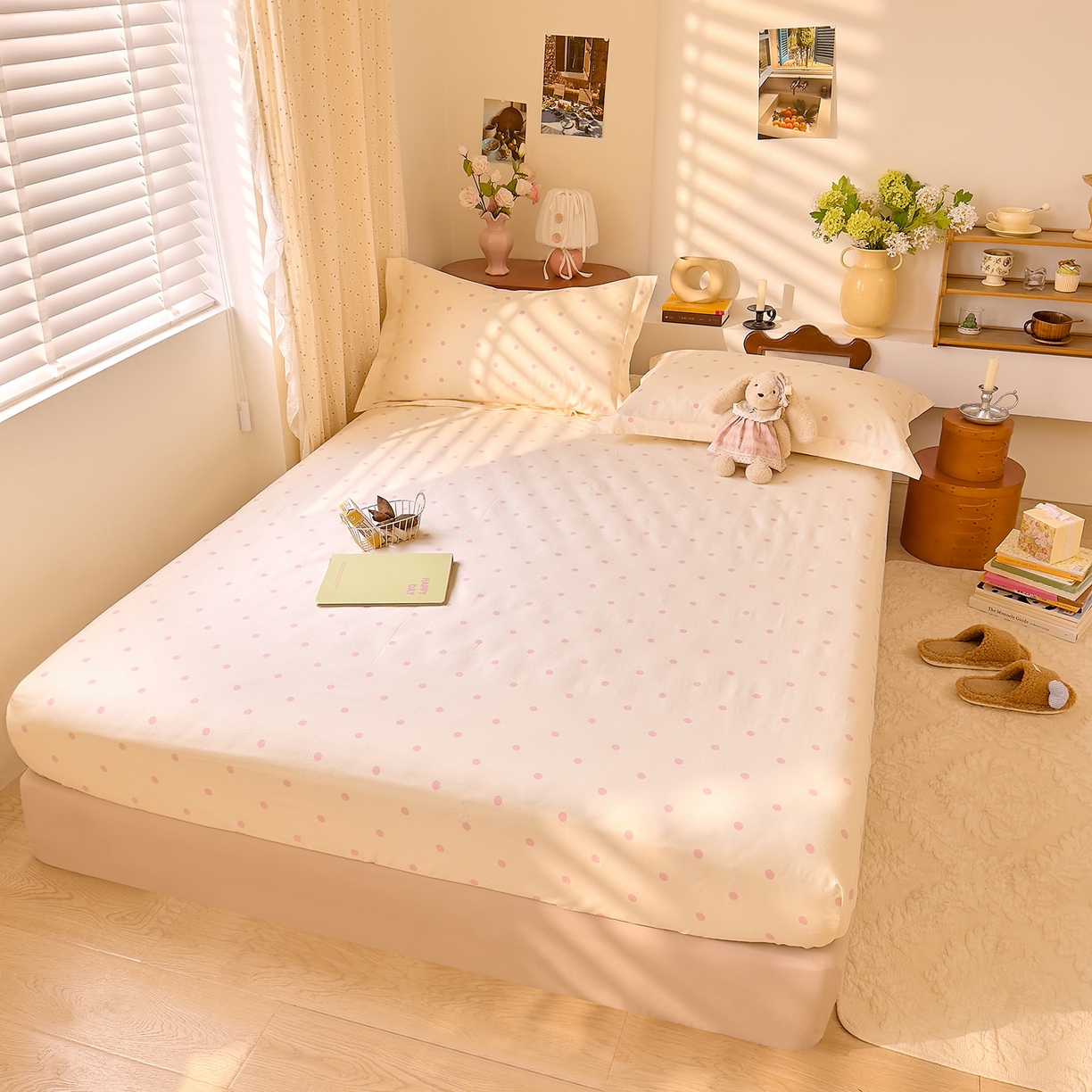 91家纺网 家纺一手货源 找家纺 （总）DoDo 兜兜 2026年全棉纯棉ins风小清新单品床笠 床笠单件