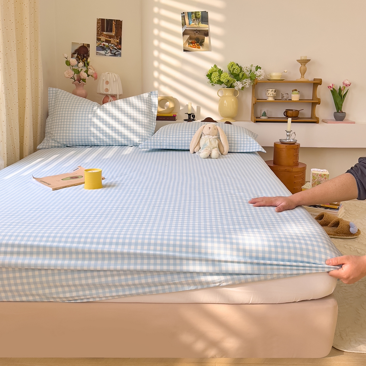 DoDo 兜兜 2026年全棉纯棉ins风小清新单品床笠 床笠单件 晴空奶盖