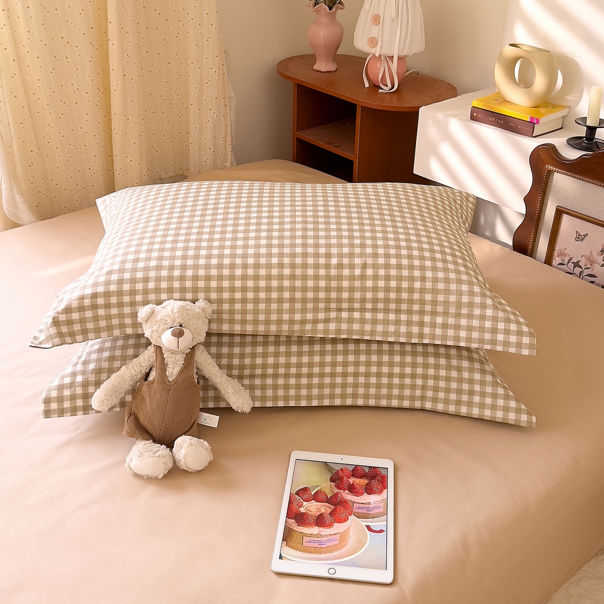 91家纺网 家纺一手货源 找家纺 DoDo 兜兜 2026年全棉纯棉ins风小清新单品床笠 床笠单件 太妃奶盖