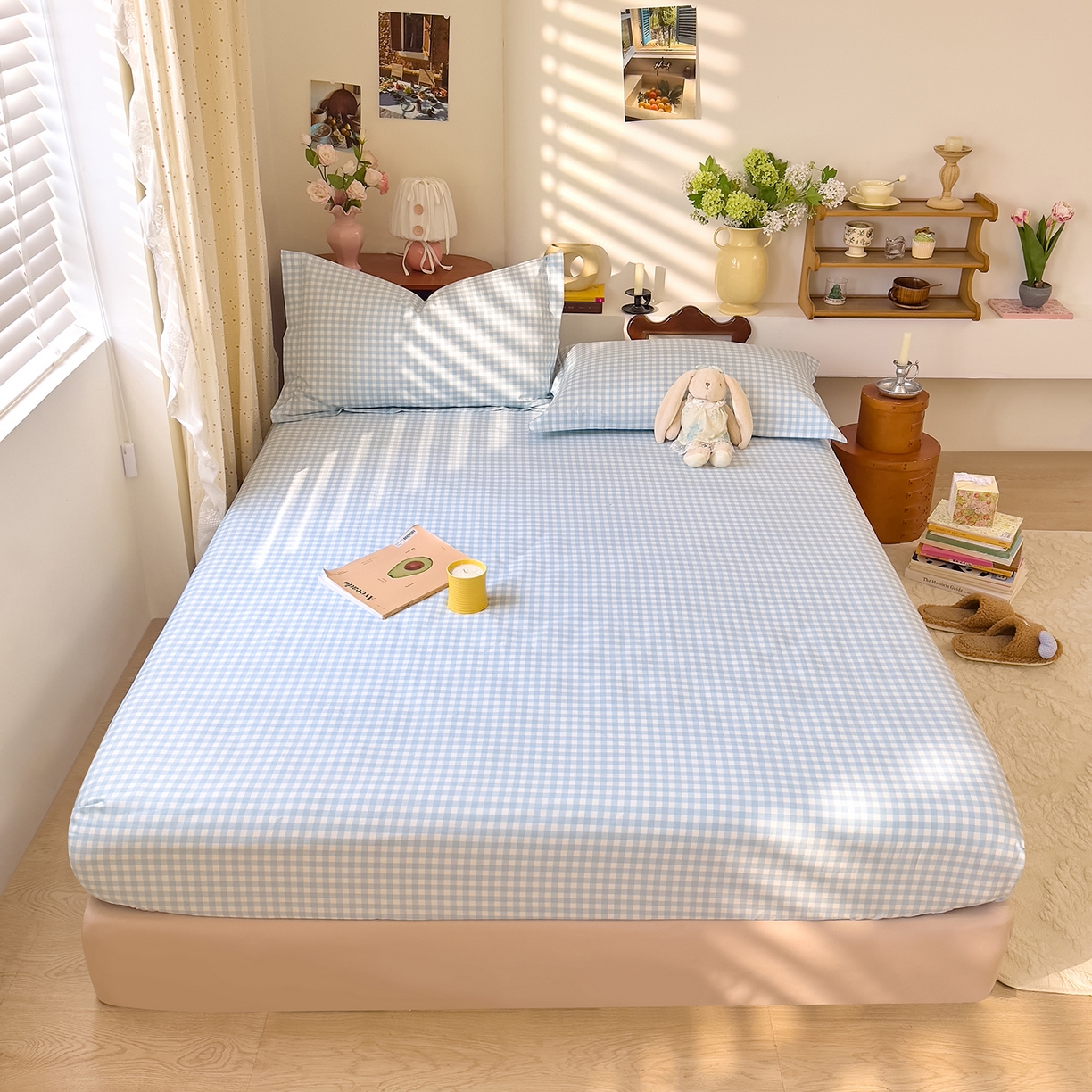 91家纺网 家纺一手货源 找家纺 DoDo 兜兜 2026年全棉纯棉ins风小清新单品床笠 床笠单件 晴空奶盖