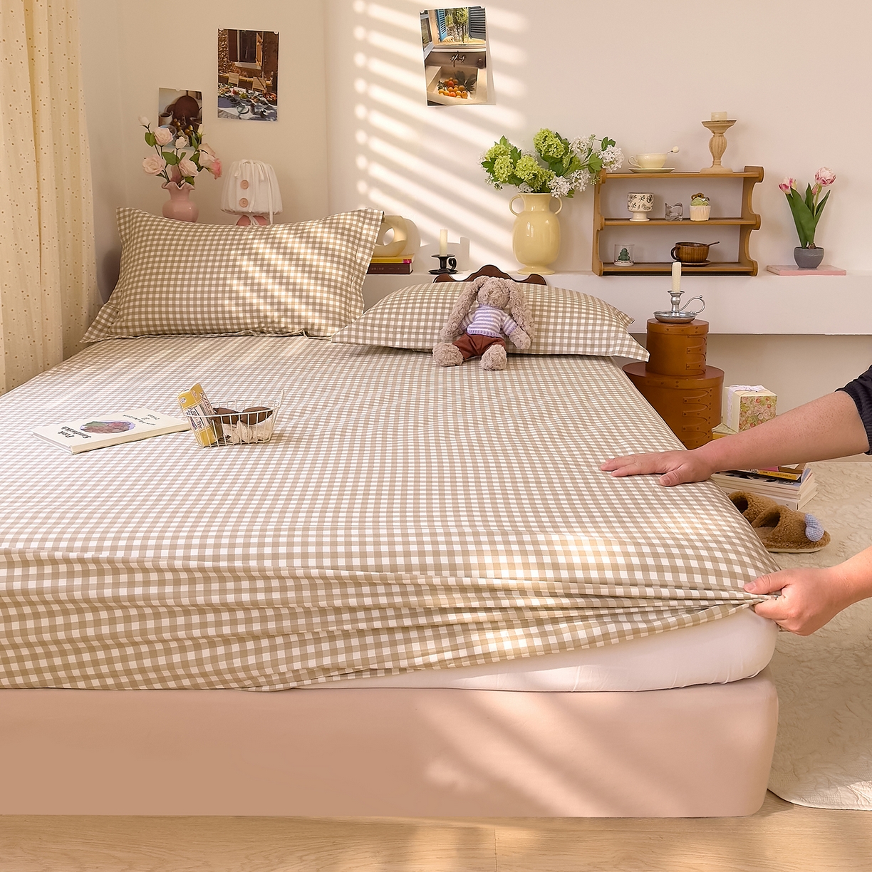 DoDo 兜兜 2026年全棉纯棉ins风小清新单品床笠 床笠单件 太妃奶盖