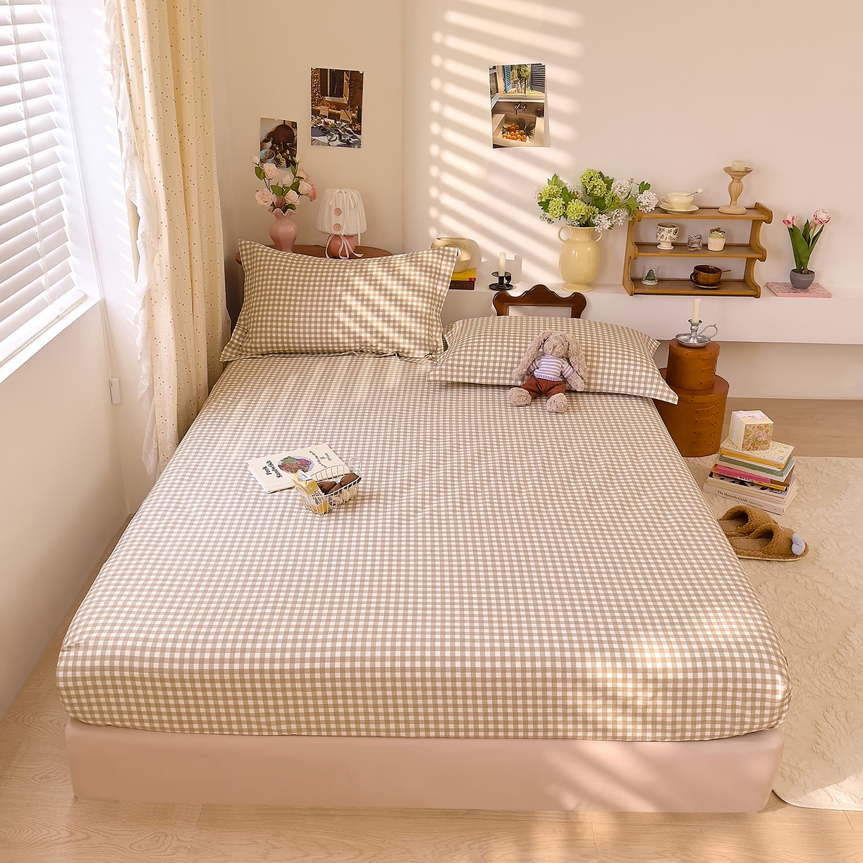 91家纺网 家纺一手货源 找家纺 DoDo 兜兜 2026年全棉纯棉ins风小清新单品床笠 床笠单件 太妃奶盖