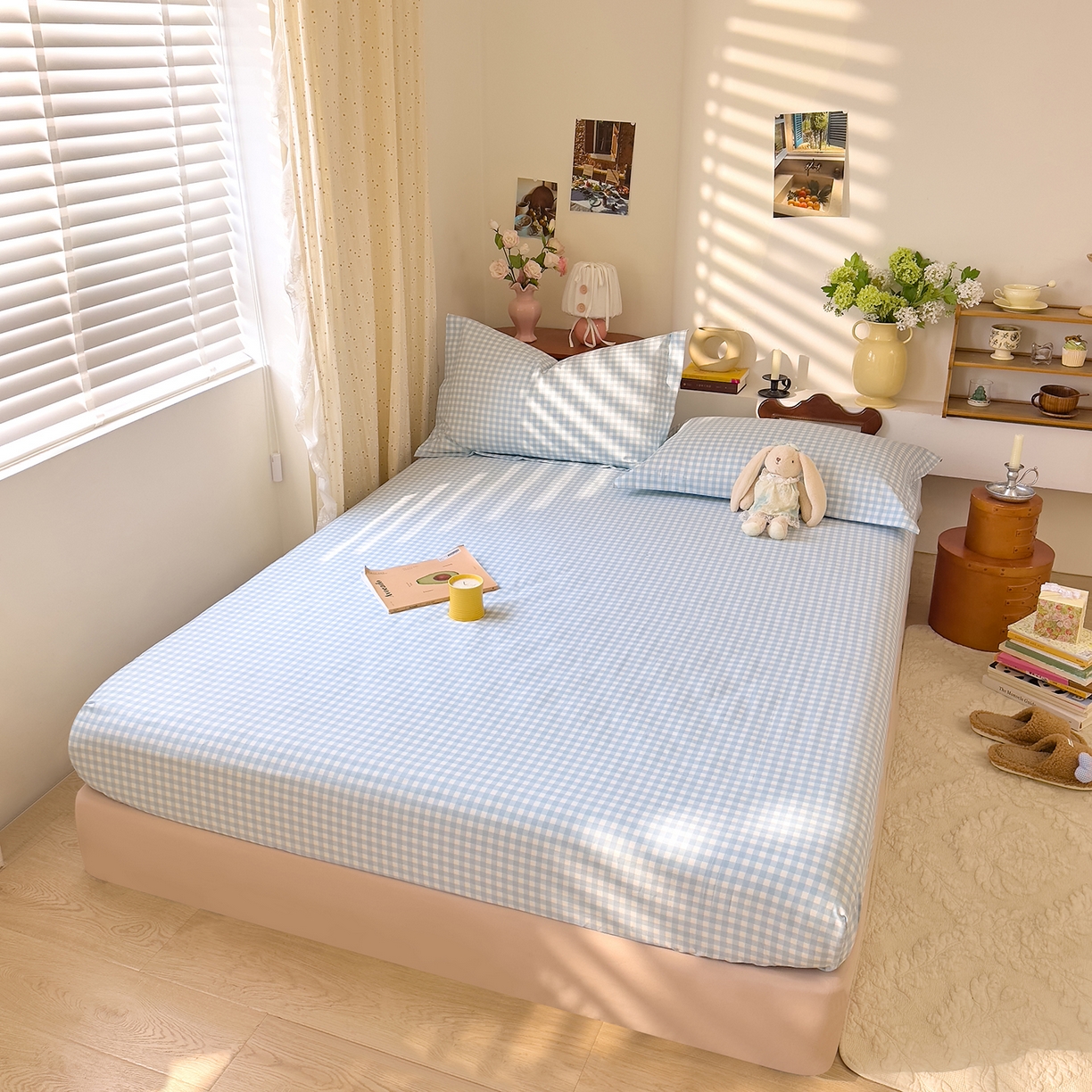 91家纺网 家纺一手货源 找家纺 DoDo 兜兜 2026年全棉纯棉ins风小清新单品床笠 床笠单件 晴空奶盖