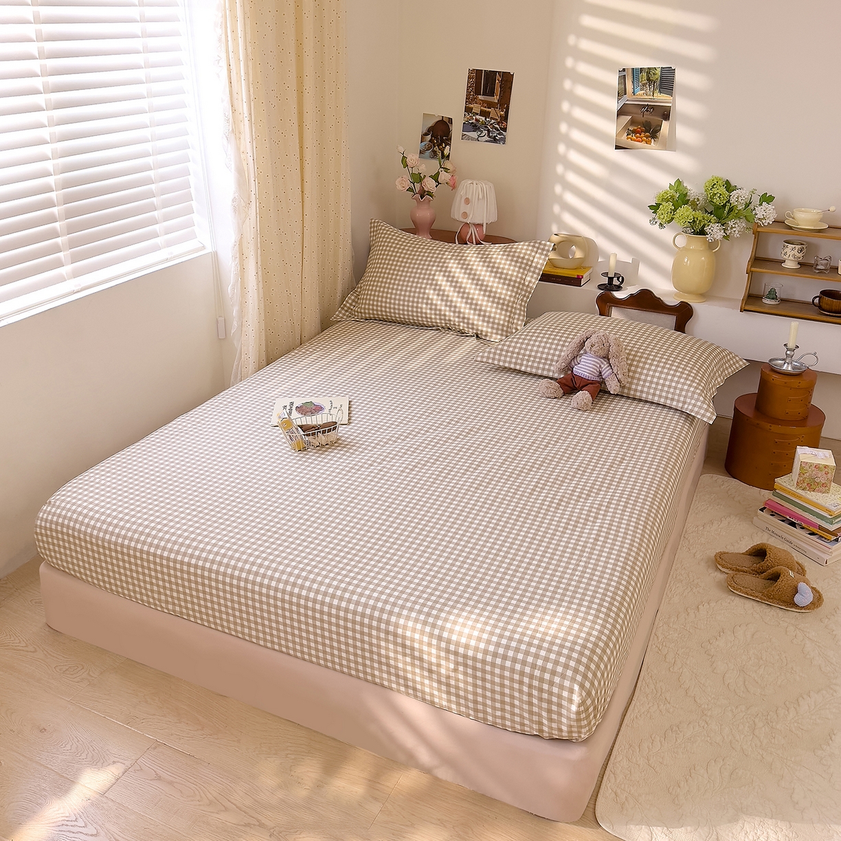 91家纺网 家纺一手货源 找家纺 DoDo 兜兜 2026年全棉纯棉ins风小清新单品床笠 床笠单件 太妃奶盖