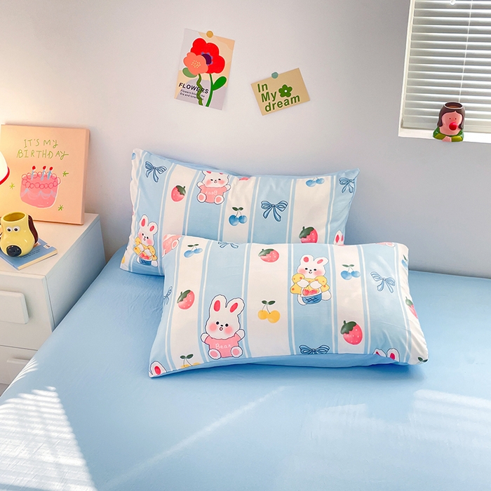 91家纺网 家纺一手货源 找家纺 卡斯诺家纺馆 2026新款水洗云朵棉夏被夏凉被空调被 缤果萌兔