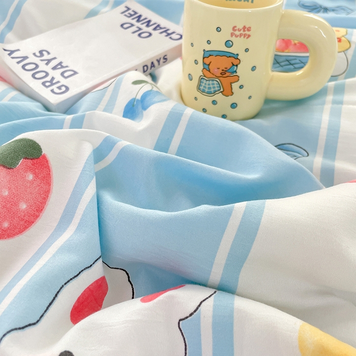 91家纺网 家纺一手货源 找家纺 卡斯诺家纺馆 2026新款水洗云朵棉夏被夏凉被空调被 缤果萌兔