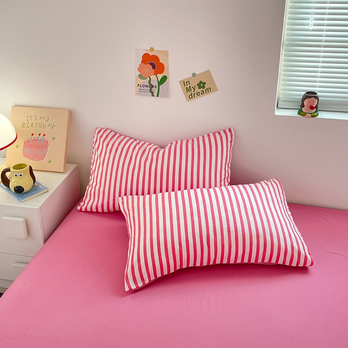 91家纺网 家纺一手货源 找家纺 卡斯诺家纺馆 2026新款水洗云朵棉夏被夏凉被空调被 甜辣风-玫红条